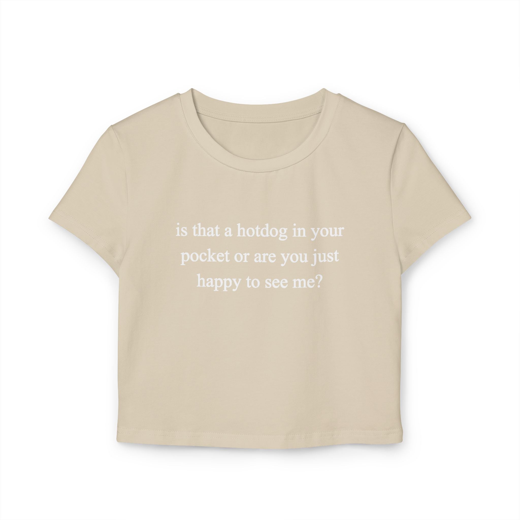 Happy to see me? baby tee black