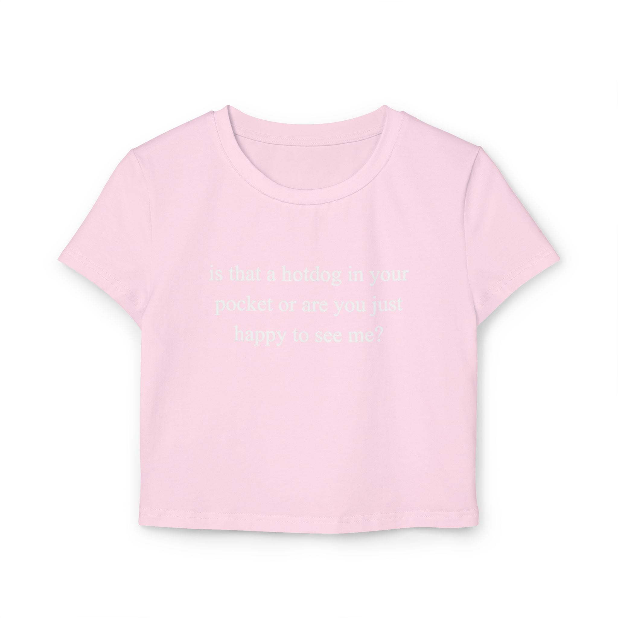 Happy to see me? baby tee black
